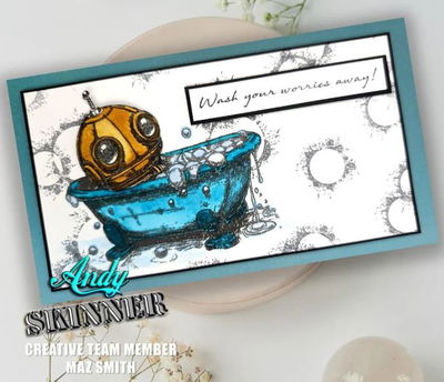 Creative Expressions - Andy Skinner Rubber Stamp - Wash Your Worries Away CEASR070