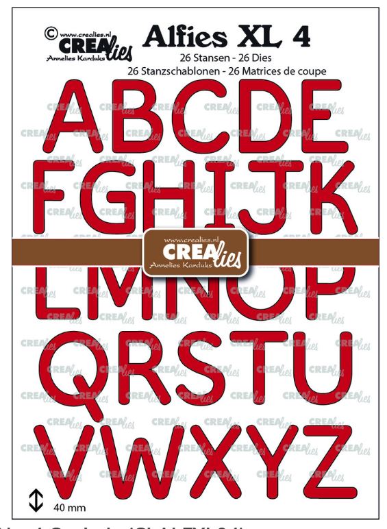 Crealies - dies - Journalzz & Plannerzz Alfies XL No. 4 Capitals CLALFXL04