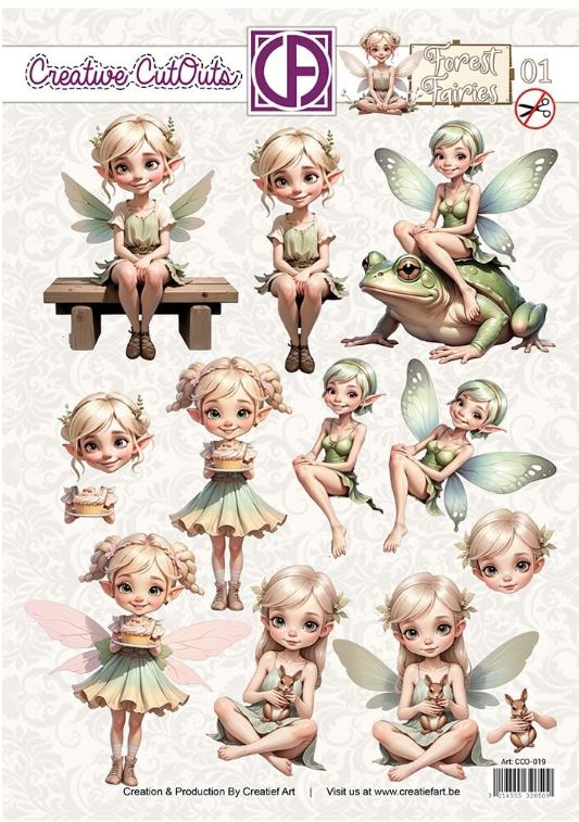 Creatief Art - Creative CutOuts - Forest Fairies 01 CCO-019