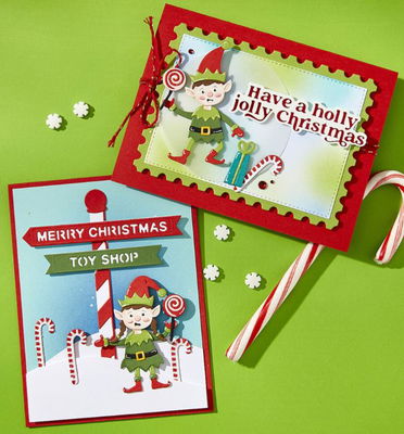 Spellbinders - Etched Dies - North Pole Friends  Santa's Elves S4-1472