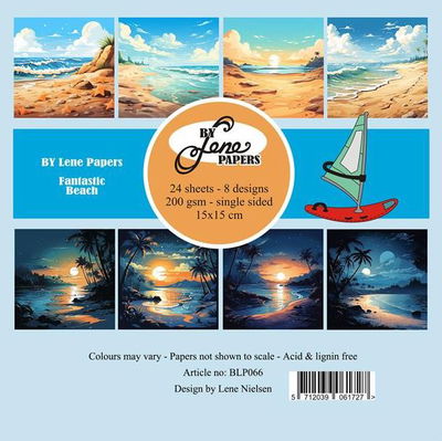By Lene - Paper pad 15x15 - Fantastic Beach  BLP066