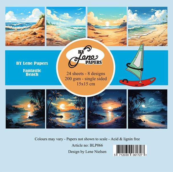 By Lene - Paper pad 15x15 - Fantastic Beach  BLP066