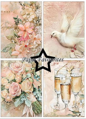 Paper Favourites - A6  Paper Pack - Wedding Art  PFA584