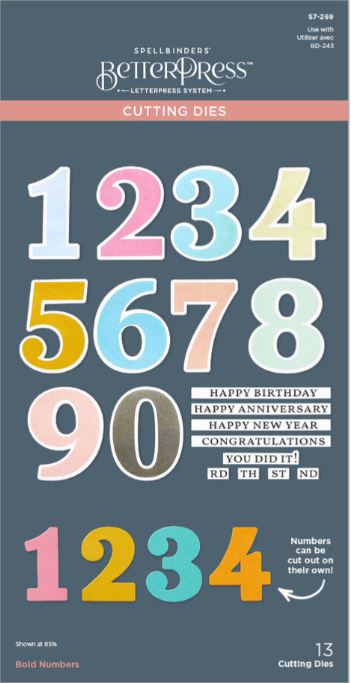 Spellbinders - Etched Dies - Bold Numbers S7-269