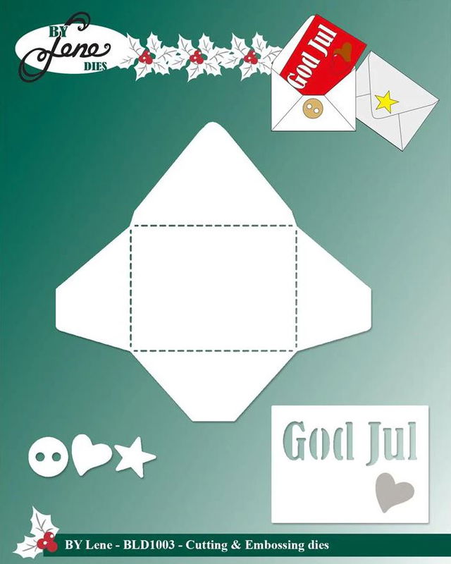 By Lene - Cutting & Embossing Die - Envelope with text  BLD1003