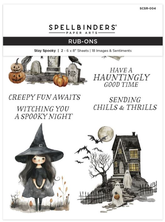 Spellbinders - Rub-On Sheets - Simply Made Stay Spooky SCSR-004