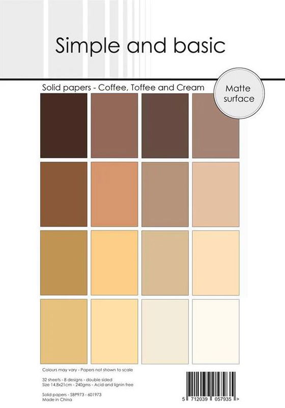 Simple and basic - Design Solid Papers - Coffee, Toffee and Cream SBP973