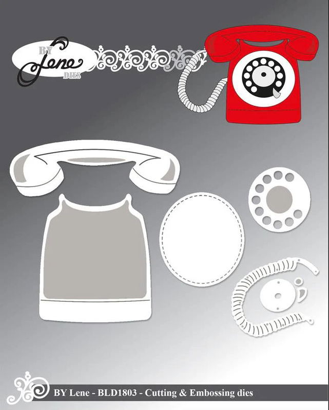 By Lene - Cutting & Embossing Die - Retro Phone  BLD1803