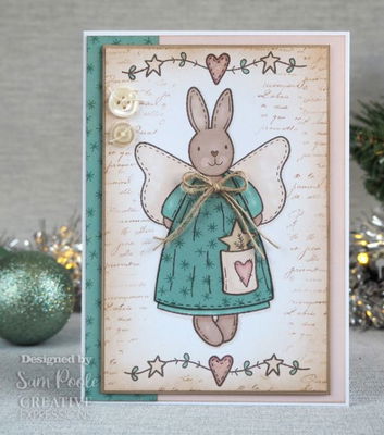 Creative Expressions - Clear Stamp - Angel Bunny CEC1001