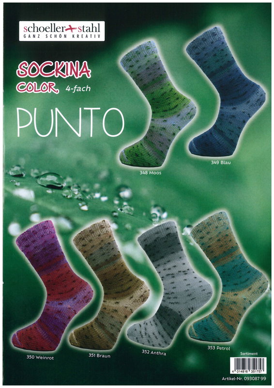 Sockina Color "Punto"  4-fach,  6 färger á 1,0 kg.