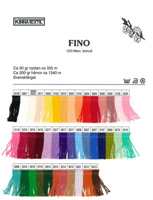 Fino 12/3 - 5 härvor á 200g./fp.