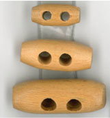 Duffelknapp i trä 3 storlekar