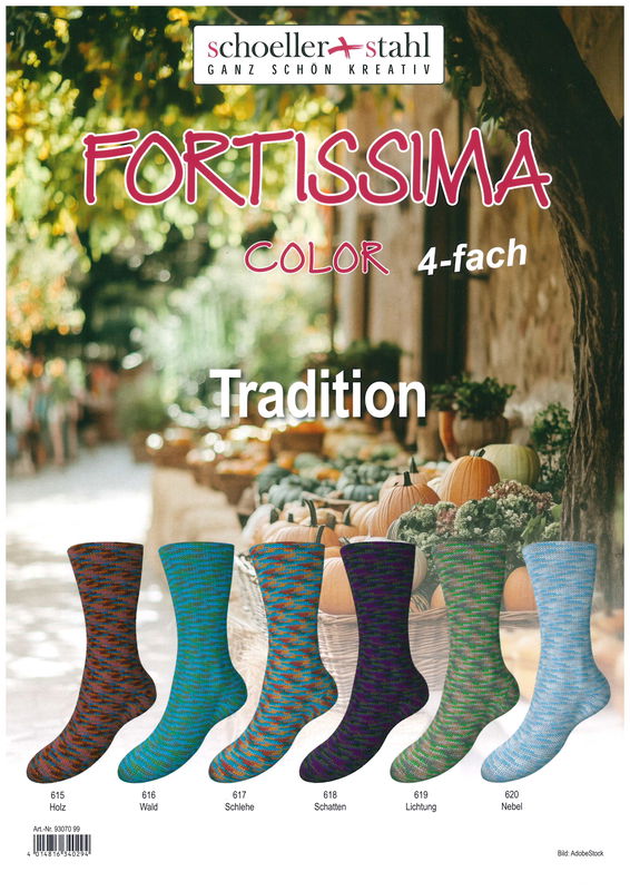 Fortissima Color "Tradition"  4-fach,  6 färger á 1,0 kg.