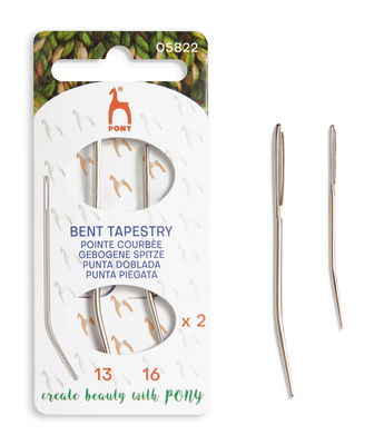 Böjda Tapisserinålar, Stl: 13 & 16,  5 kartor/fp. (05822)