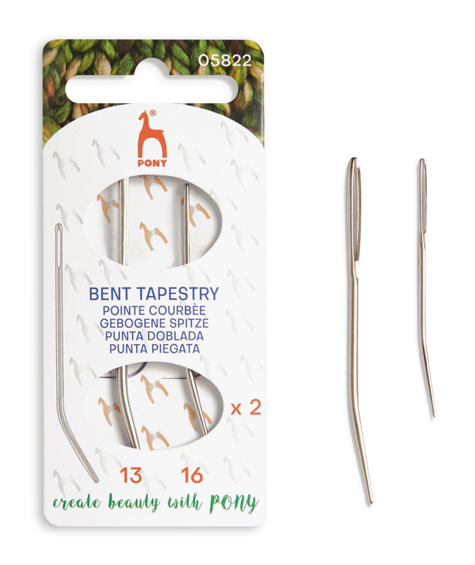 Böjda Tapisserinålar, Stl: 13 & 16,  5 kartor/fp. (05822)