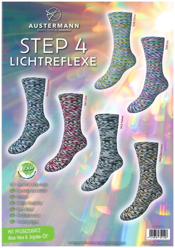 Step 4-Lichtreflexe,  6 färger á 1,0 kg.