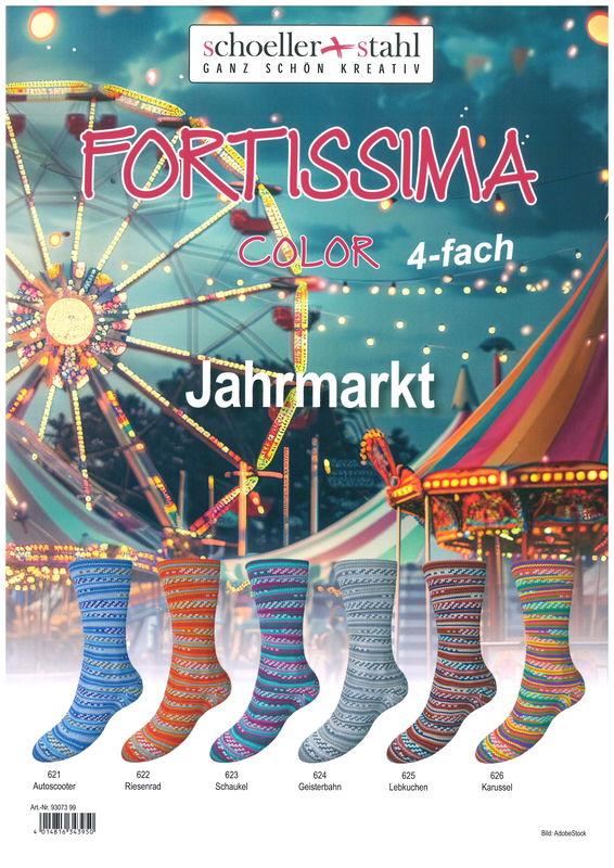 Fortissima Color "Jahrmarkt"  4-fach,  6 färger á 1,0 kg.