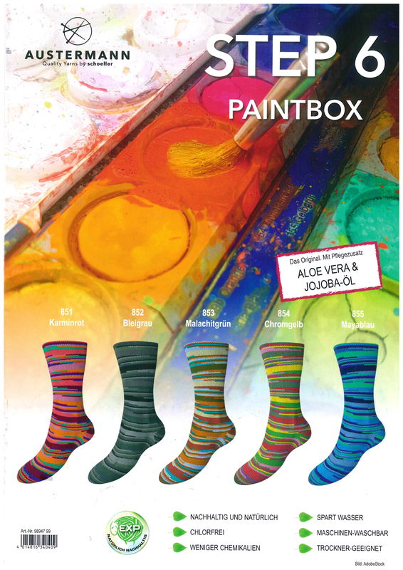 Step 6-Paintbox,  5 färger á 1,5 kg.