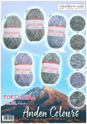 Fortissima Color "Anden Colours"  6-fach,  5 färger á 1,5 kg.