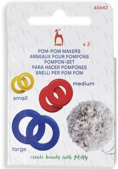 Pompom maker, delbar mix.  5 st/fp. (60676)
