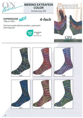 Merino Extrafein Color-395 (4-fach)   6 x 1 kg