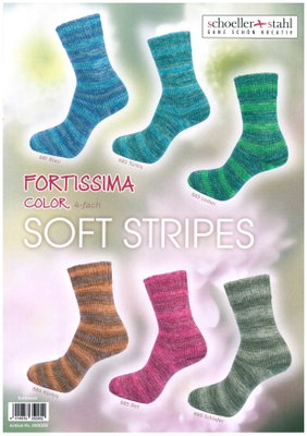 Fortissima Color-Soft Stripes, 4-Fach,  6 färger á 1,0 kg.