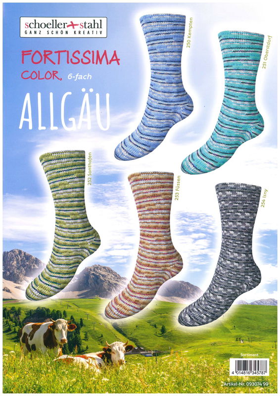 Fortissima Color "Allgäu"  6-fach,  5 färger á 1,5 kg.