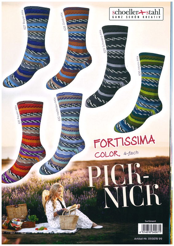 Fortissima Color "Pick-Nick"  4-fach,  6 färger á 1,0 kg.