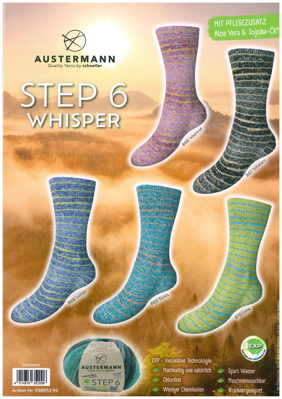Step 6-Whisper,  5 färger á 1,5 kg.