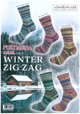 Fortissima Color "Winter Zig Zag"  6-fach,  5 färger á 1,5 kg.