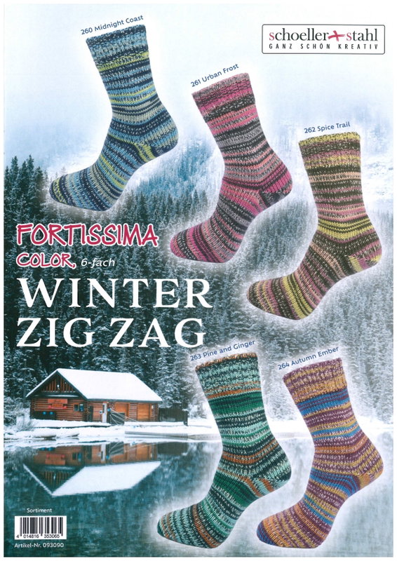 Fortissima Color "Winter Zig Zag"  6-fach,  5 färger á 1,5 kg.