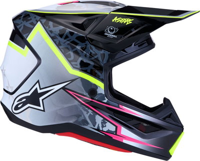 HELMET SM7 BLASTER BLK/GRY/YLW