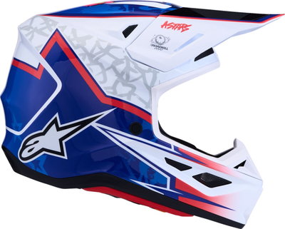 HELMET SM7 BLASTER WHT/BLU/RED