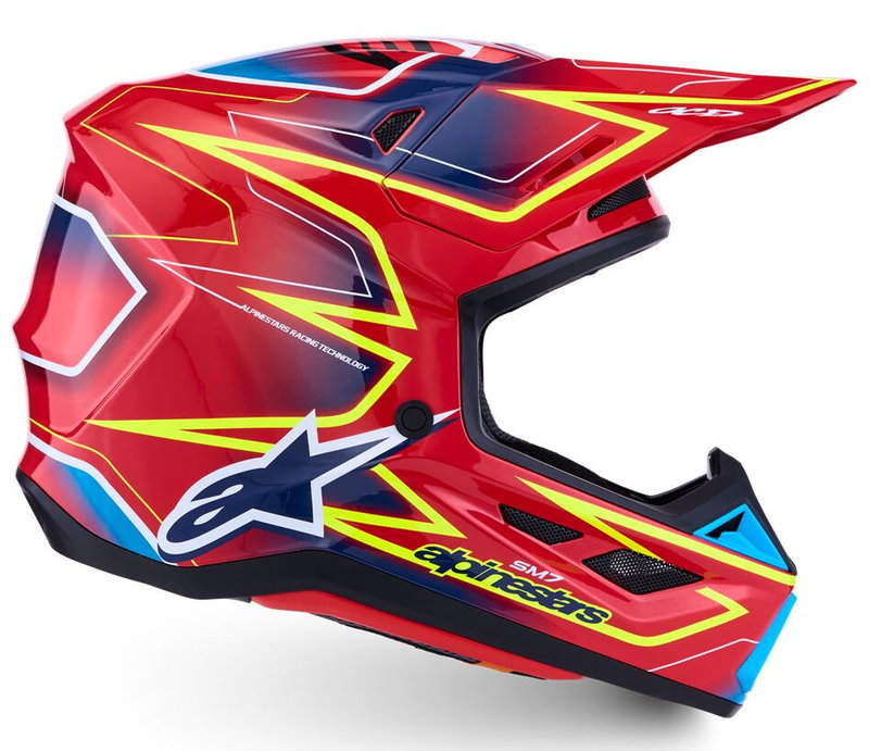 HELMET SM7 CAST RED/YLW/BLU S
