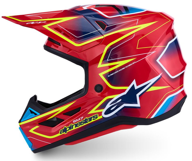HELMET SM7 CAST RED/YLW/BLU S