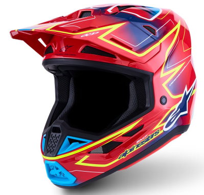 HELMET SM7 CAST RED/YLW/BLU L