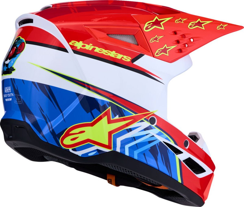 HELMET YTH SM3 FALCON RD/WH/BL
