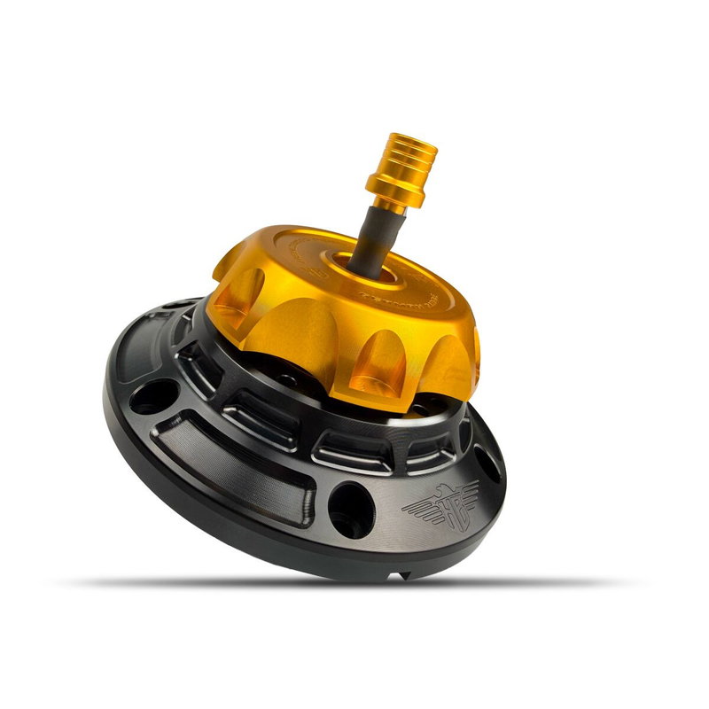 GAS CAP - FLT 24-UP - BLACK/GO