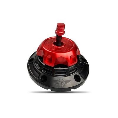 GAS CAP - FLT 24-UP - BLACK/RE