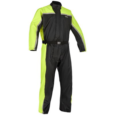 Lindstrands regnoverall Sidvallen one piece Svart/HV gul 3XL