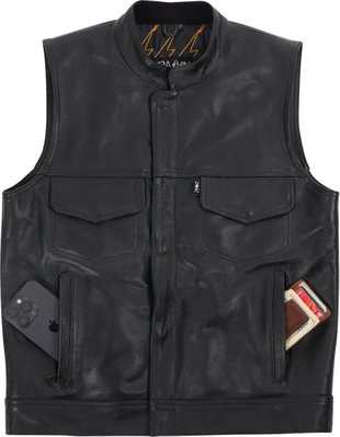 VEST MULHOLLAND LEATHER LARGE