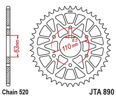 SPROCKET RL 42T BLK