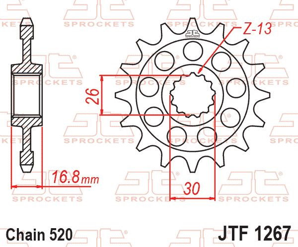 SPROCKET FRONT 16T 520 RU