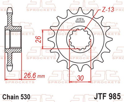 SPROCKET FRONT 19T 530 RU