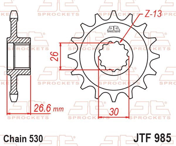 SPROCKET FRONT 19T 530 RU
