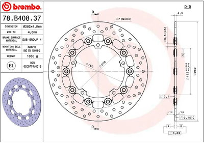 BRAKE DISC FLOAT FR