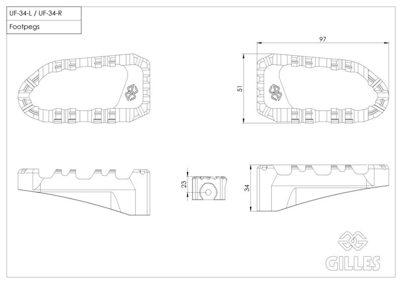 PRO-X ENDURO FOOT PEG SET RIDE