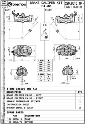 CALIPERS CUSTOM GP4-RX 108MM P