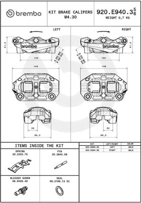 CALIPER PRIME HYPURE 100MM FR/