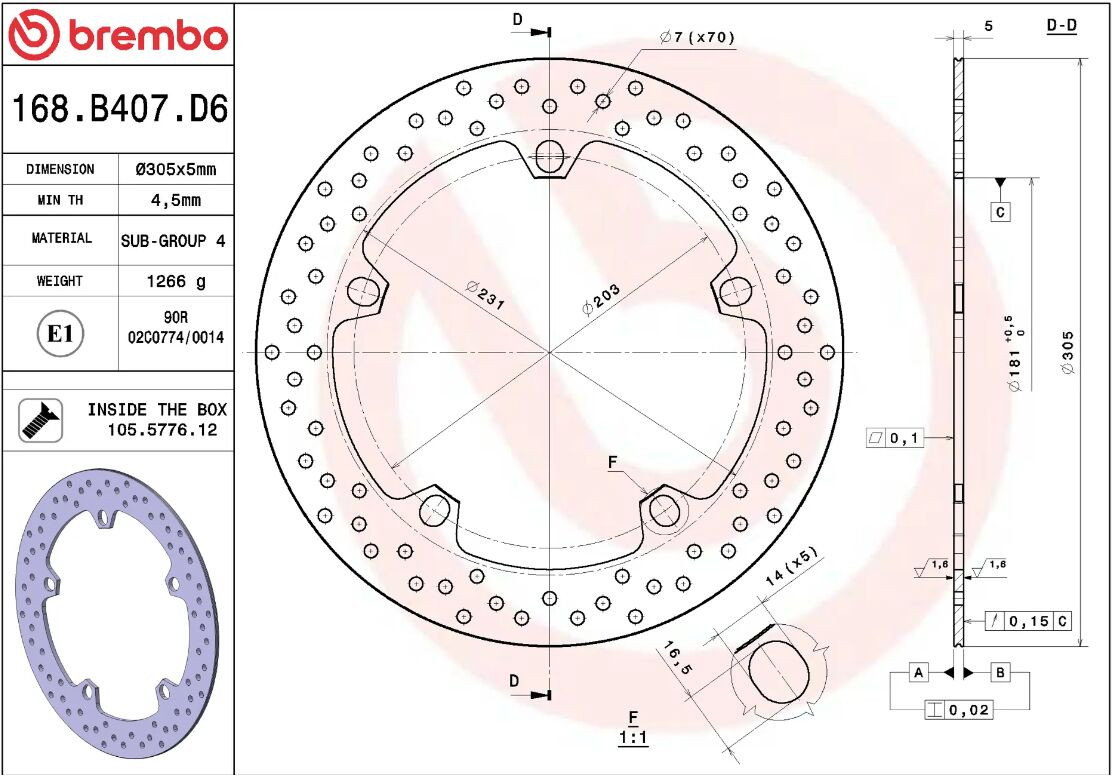 BRAKE DISC FIX FR